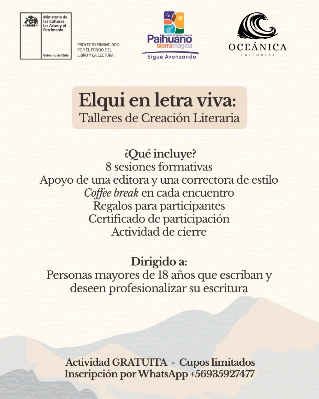 Elqui en letra viva: talleres de creación literaria - Imagen 2