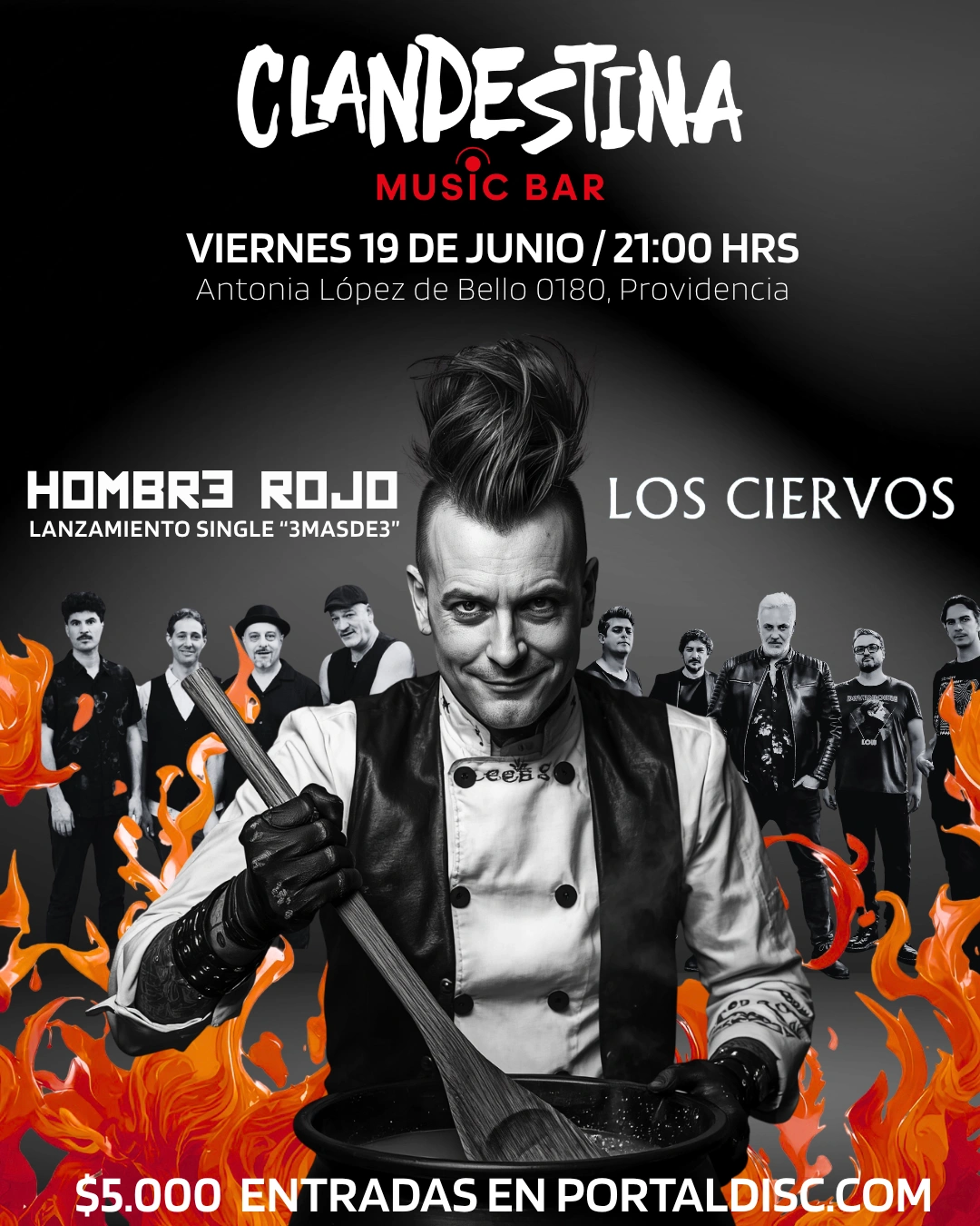 Hombre Rojo en La Cocina Clandestina